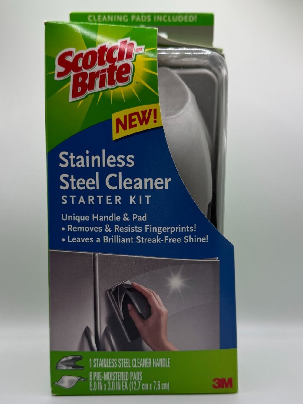 Scotch-Brite Stainless Steel Cleaner Starter Kit 1 Handle 4 Pads Case of 4 New